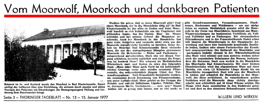Thüringer Tageblatt 15.01.1977